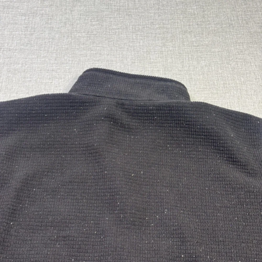 The North Face 1/4 Zip‎ Waffle-Knit Sweatshirt Mens Large Black Pullover Fleece